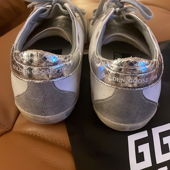 Golden Goose Superstar Sneakers, Mix Match Low-Top, Silver/Grey - Picture 2 of 10